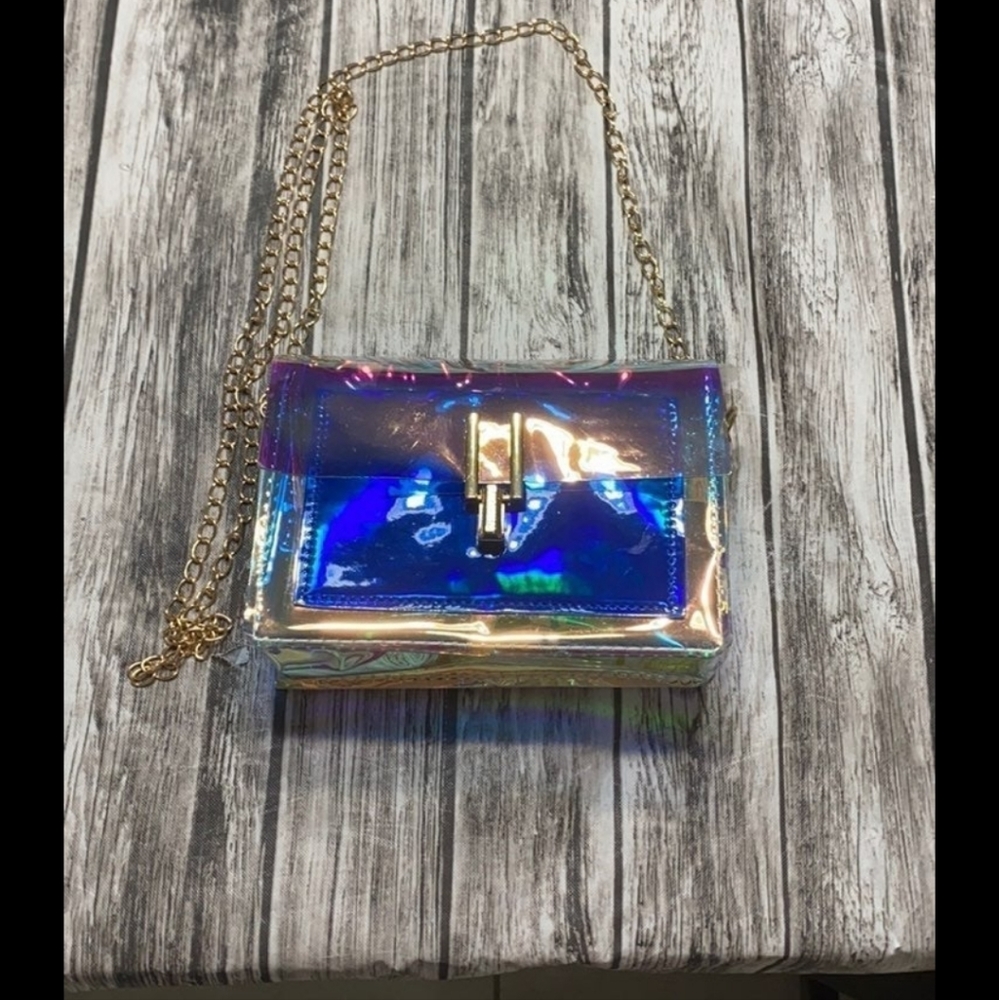 Holographic vinyl purse